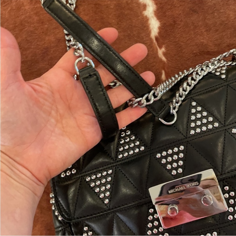 Michael Kors Sloan Studded Crossbody Shoulder Bag - Picture 3 of 11